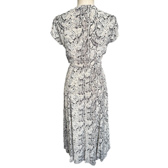 Reformation Carina Wrap Midi Dress in Rattlesnake Print - Picture 7 of 10